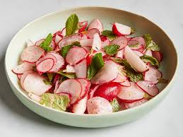 summer radish salad with lemony