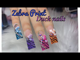 watch me zebra print duck nails