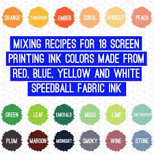 Screen Printing Ink Color Mixing Chart Best Picture Of