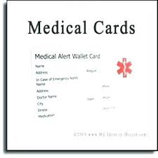Medical Alert Card Template Wallet Canada Id Cards 5 Free Vapero Co