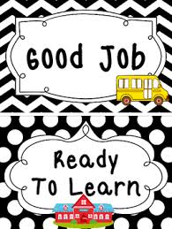 Black And White Back To School Themed Behavior Clip Chart 7 Cards