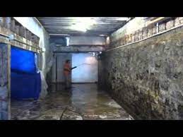 pressure washing concrete basement