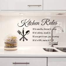 Decal Sticker Removable Kitchen Rules