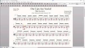 our lips are sealed drum score