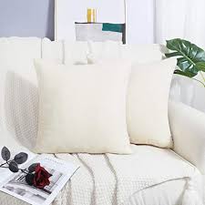 Maybe you would like to learn more about one of these? Brawarm Pack Of 2 Comfy Throw Pillow Covers Cases For Couch Sofa Home Decoration Solid Dyed Striped Soft Chenille 18 X 18 Inches Cream Pricepulse