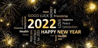 Black Golden New Year Card With Happy New Year 2022 Stock Photo, Picture  And Royalty Free Image. Image 90911775.