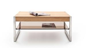 Solid Oak Coffee Table Glass Shelf