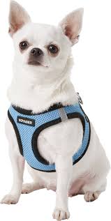 Best Pet Supplies Voyager Black Trim Mesh Dog Harness Baby Blue X Small