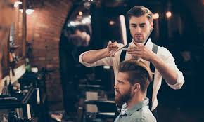 A beauty salon or beauty parlor (beauty parlour), or sometimes beauty shop, is an establishment dealing with cosmetic treatments for men and women. Haarschnitt Bartrasur For Men Hair And Beauty Salon Traditional Barber Shop Groupon