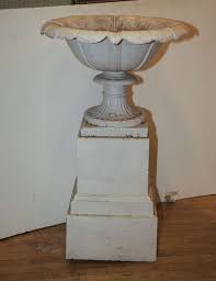 large victorian cast iron garden urn