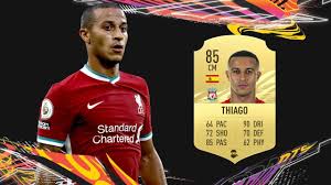 Thiago alcântara, agora no liverpool, caiu de 87, em fifa 20, para 85 no fifa 21 imagem: Thiago Fifa 21 Player Review Too Much Sauce Youtube