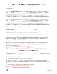 machusetts termination letter form