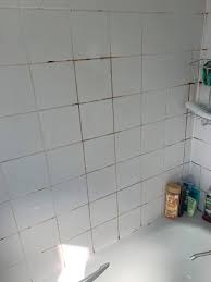 bathroom tiles of black mould