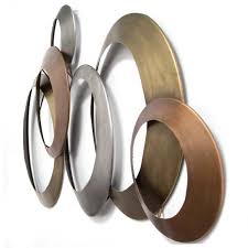 It measures 47.24 inches wide by 1.18 inches deep by 22.75. Stratton Home Decor Multi Metallic Rings Metal Wall Decor S09602 The Home Depot