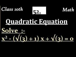 Solve X² 3 1 X 3 0