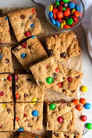 thick and chewy monster cookie bars