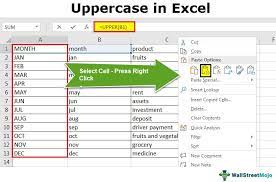 change lowercase to uppercase in excel