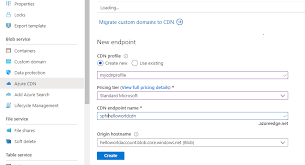 how to use azure storage account as cdn