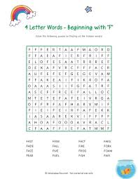 4 letter word search starting with f