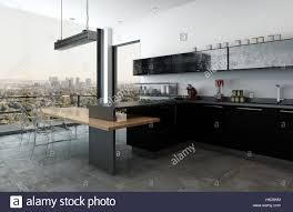 modern luxury kitchen in a high rise