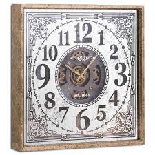 Mechanical Wall Clock With Moving Gears