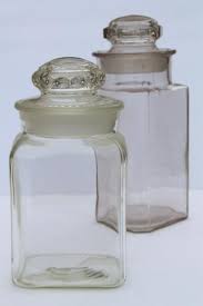 Vintage Glass Apothecary Jars Old