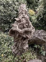Stone Garden Tree Wizard Hand Cast
