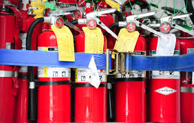 symbols on a fire extinguisher indicate