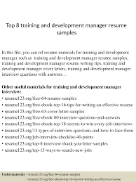 Hr Trainer Cover Letter SlideShare Cover Letter Samples  Workforce Development Resume