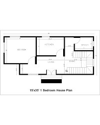15 x35 1 bedroom house plan