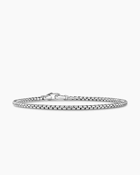 box chain bracelet in sterling silver