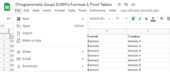 how to use sumifs and pivot tables for