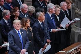 The presidency of george h. Trump The Outsider At Funeral For Bush Senior United States News Top Stories The Straits Times