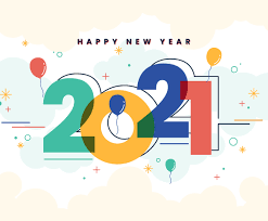 happy new year 2021 vector art