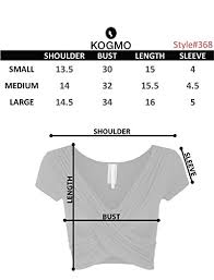 Kogmo Womens Short Sleeve Criss Cross Crop Top