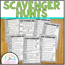 If there's one you don't see here, feel free. Printable Scavenger Hunts Primary Playground