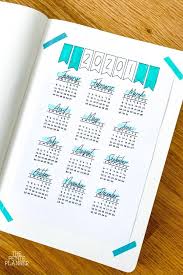 Here are the free printable mini calendar stickers for 2021. Free Year At A Glance Bullet Journal Printable 2020 The Petite Planner