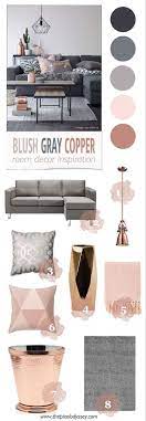 super living room grey copper rose gold
