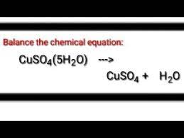 Balancing The Chemical Equation Cuso4