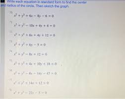 Solved Write Each Equation In Standard