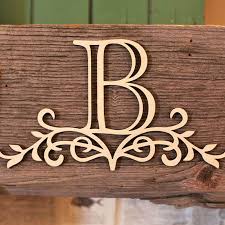 laurel monogram custom wood monogram
