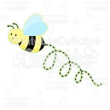 A clip art illustration featuring a happy bumble bee holding a notepad and pencil. Cute Bumble Bee Free Svg Cut Files Clipart