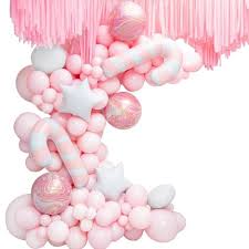 pink balloon chain combination birthday