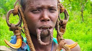 mursi lip disk tribe from ethiopia