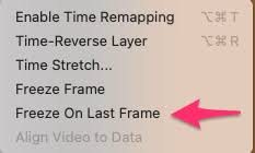 how to freeze frame in after effects 7