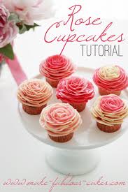 two toned ercream rose cupcakes