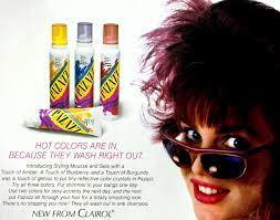 cool 1980s temporary hair colors were