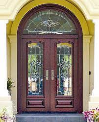 Leaded Glass Door Entry Doors Wood