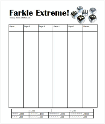 Farkle Score Sheet Cycling Studio