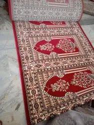 red wool mosque carpet roll